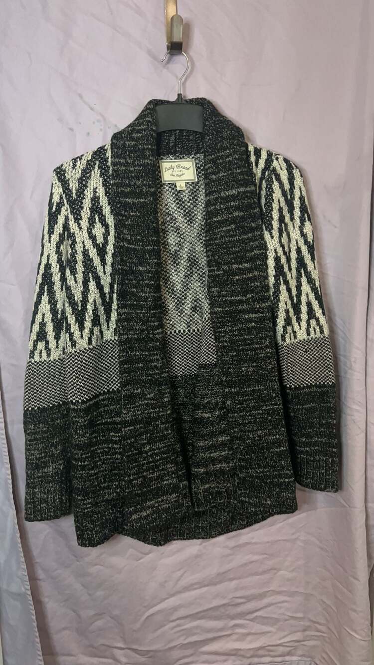 Lucky Brand Stargazer Wool Blend Open Front Cardigan